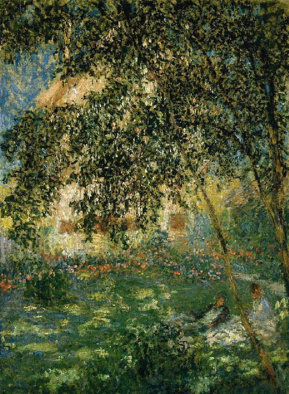 Claude Monet Le repos dans le jardin oil painting image